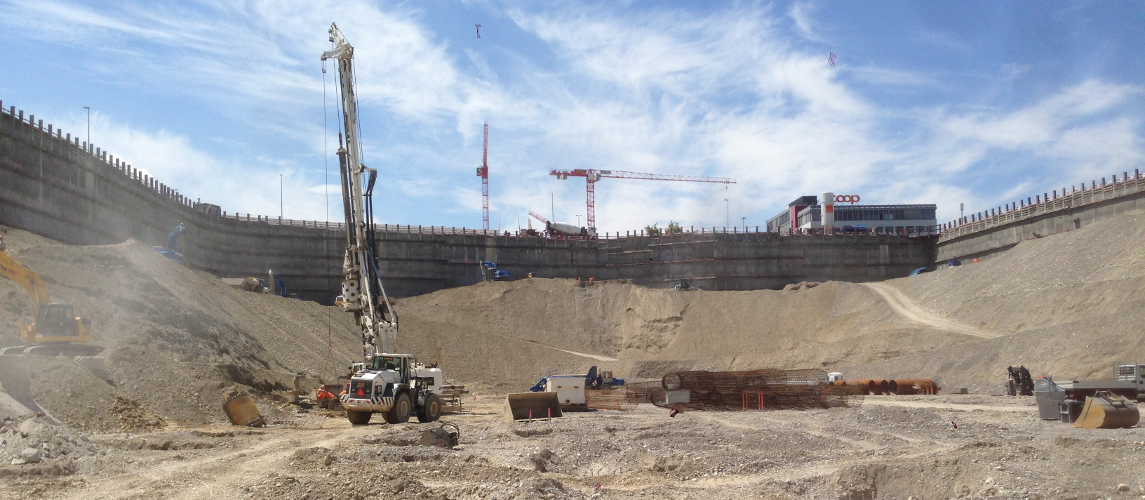 Load transfer in pile-raft foundation Coop distribution center, Schafisheim (CH)
